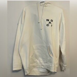 THE 1975 NOTES ON A CONDITIONAL FORM CREAM HOODIE WITH BLACK PRINT